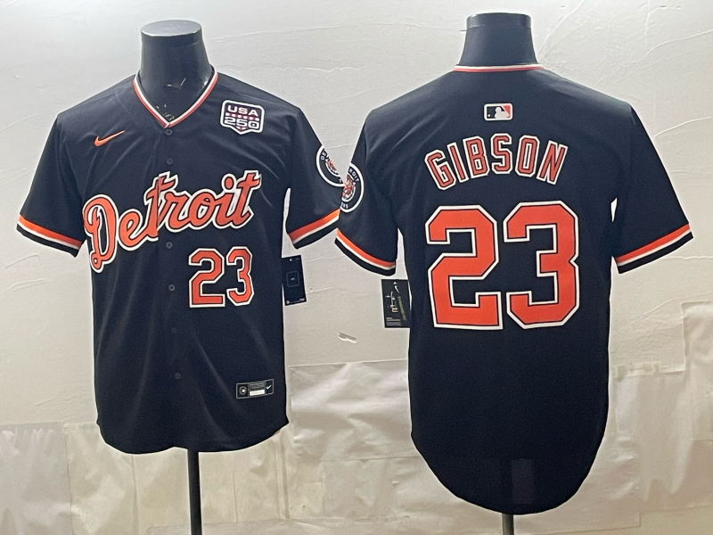 Men Detroit Tigers #23 Gibson black Nike 2026 MLB Jersey 0408004->->MLB Jersey